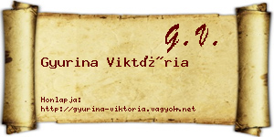 Gyurina Viktória névjegykártya